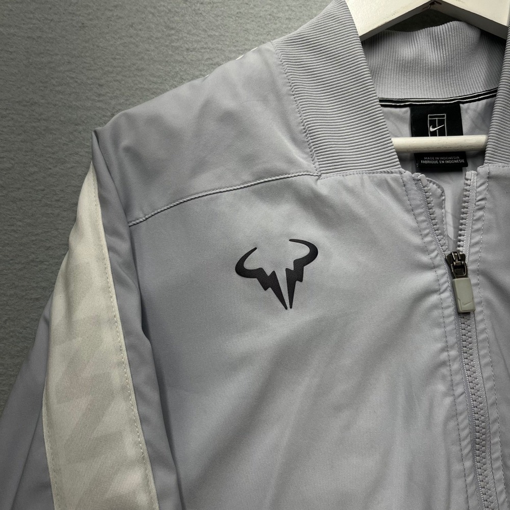 Nike Court Rafael Nadal Premier Tennis Jacket Grey White AT4367-042 Mens XL